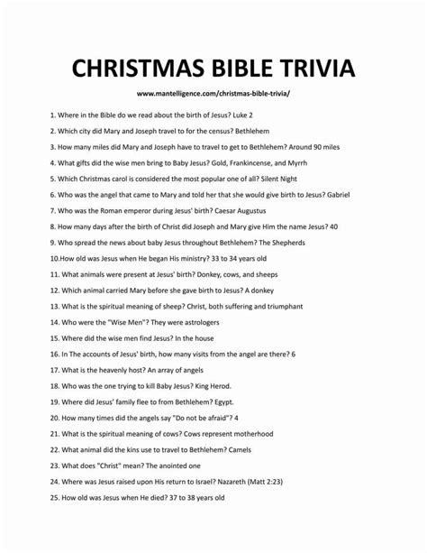 30 Christmas Bible Trivia Questions to Quiz Your Family