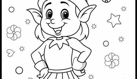 Free Printable Christmas Elf Coloring Pages On The Shelf To Print Home