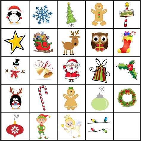Free printable memory game for adults Christmas Print and cut out