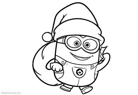 Kleurplaat minions kerst Christmas coloring pages, Minion christmas