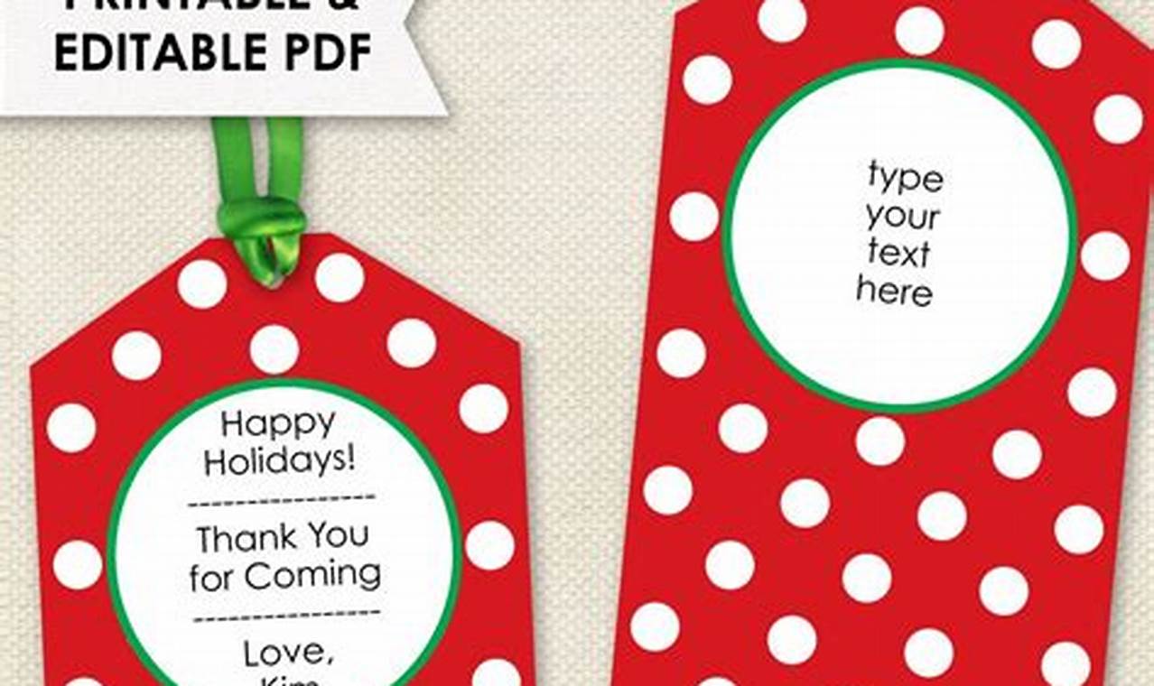 Free Printable Christmas Tags Editable: A Guide for Educators