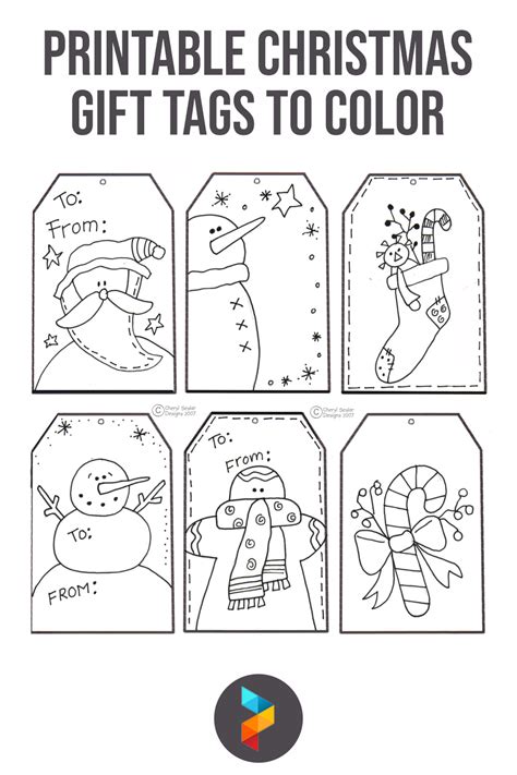 7 Best Printable Christmas Gift Tags To Color