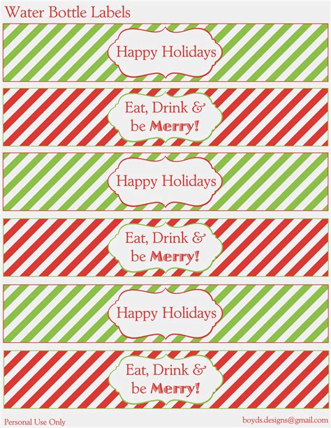 10 Best Free Christmas Printable Label Template Design