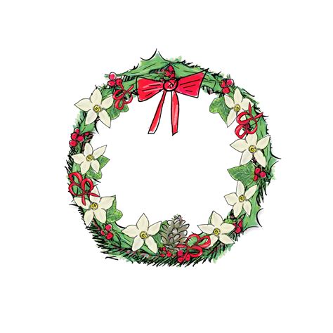 christmas wreath clipart outline 20 free Cliparts Download images on