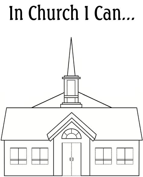 First Presbyterian Church Coloring Page for Kids Free Church