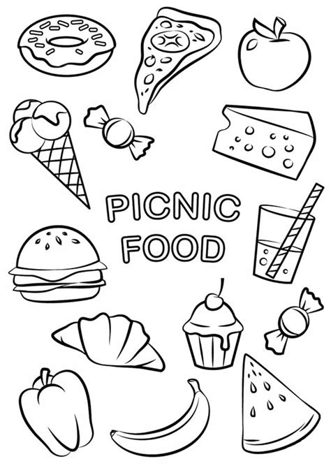 Cute Food coloring pages. Download and print Cute Food coloring pages