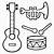 free printable coloring pages of musical instruments - high resolution printable