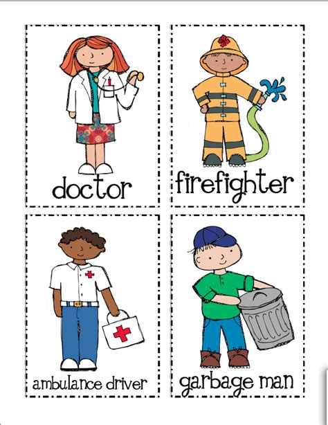 Coloring Page Community helpers theme, Community helpers kindergarten