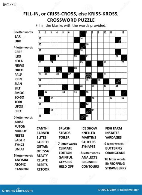 Criss Cross Puzzle Childrens worksheets, Crossword, Worksheets