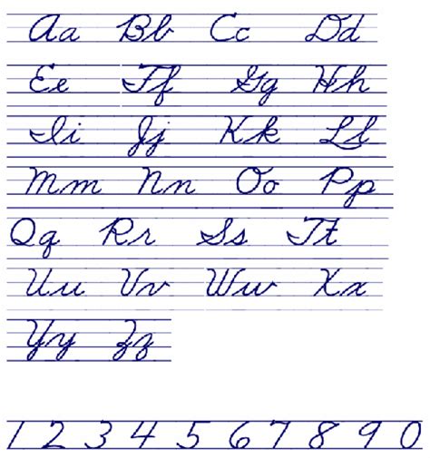 Ccw cursive dotted 2 alphabet