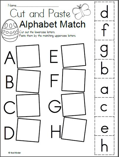Free Printable Alphabet Matching worksheets for toddlers (Upper case