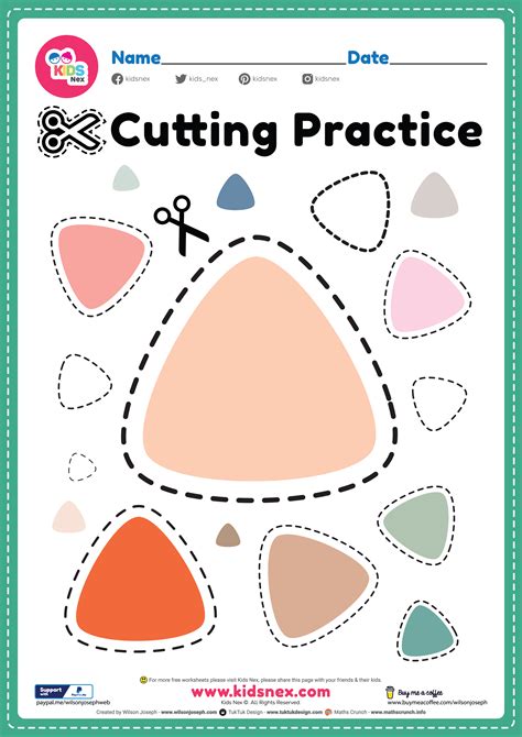 Free Preschool Cutting Straight Lines Worksheet