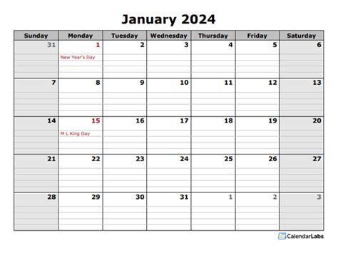 Free Printable Daily Calendar 2024