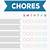 free printable daily chore charts