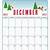 free printable december calendar
