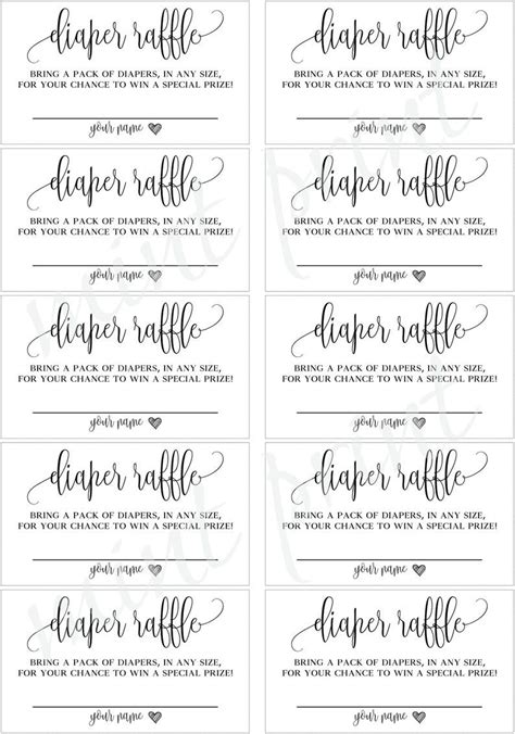 8 Best Images of Black And White Zebra Diaper Raffle Template Free