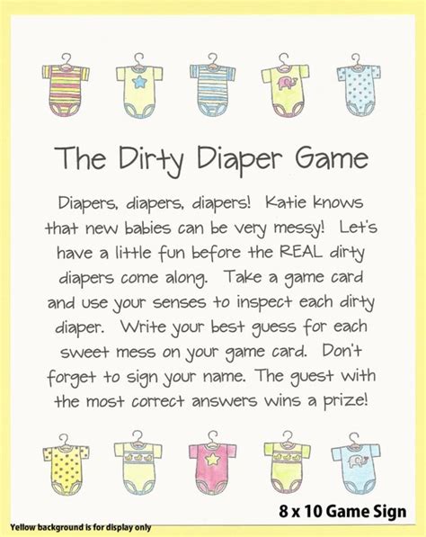 Dirty Diaper Baby Shower Games FunSquared