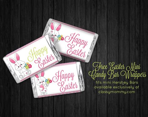 Unwrap Fun With Free Printable Easter Candy Bar Wrappers