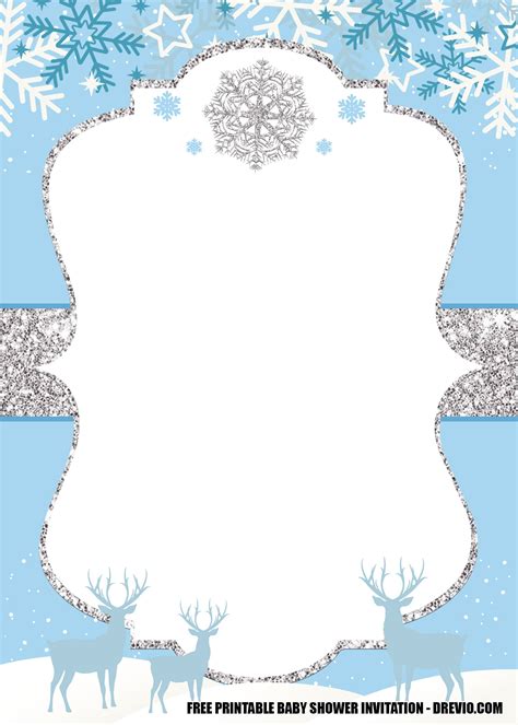 Editable winter Snowflake Baby Shower Invitation baby its cold Etsy