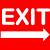 free printable exit sign template