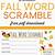free printable fall word scramble