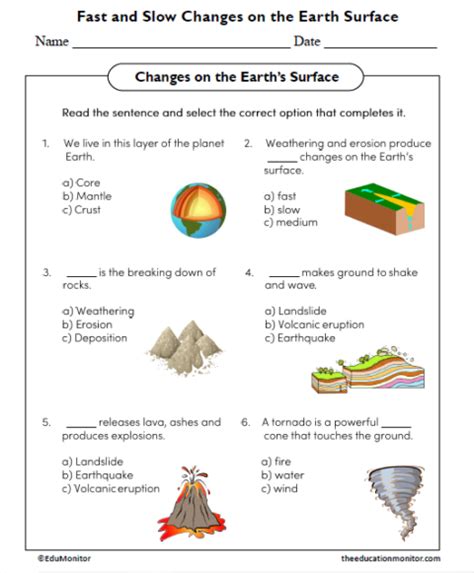 Learn all about earth's changes and ways to prevent them. Students will