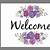 free printable floral welcome sign template