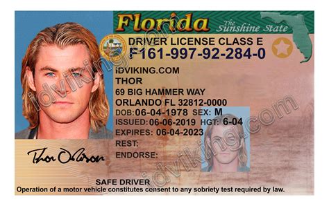 Florida (FL) Drivers License PSD Template Download IDViking Best
