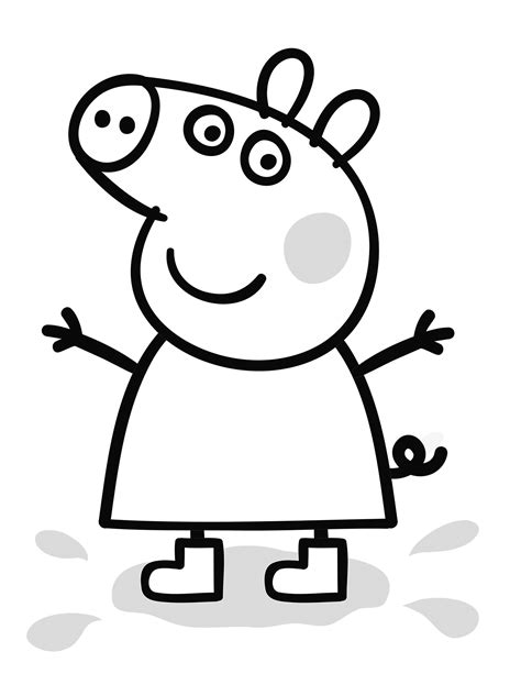 free printable full size free printable peppa pig coloring pages