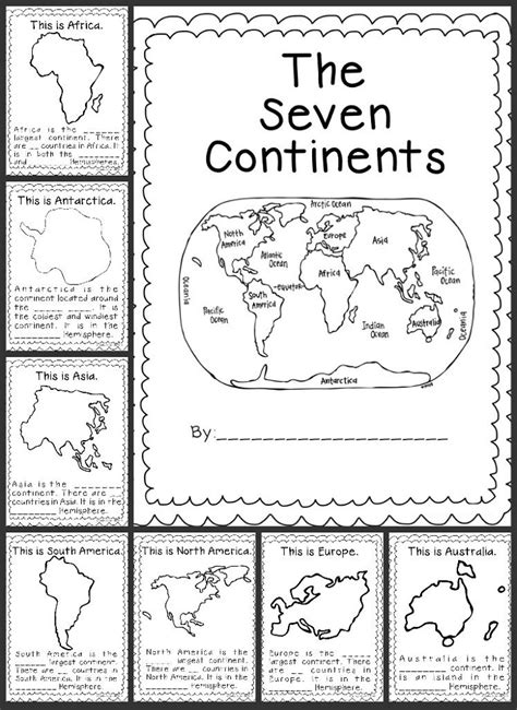 free printable worksheets on continents and oceans Google Search