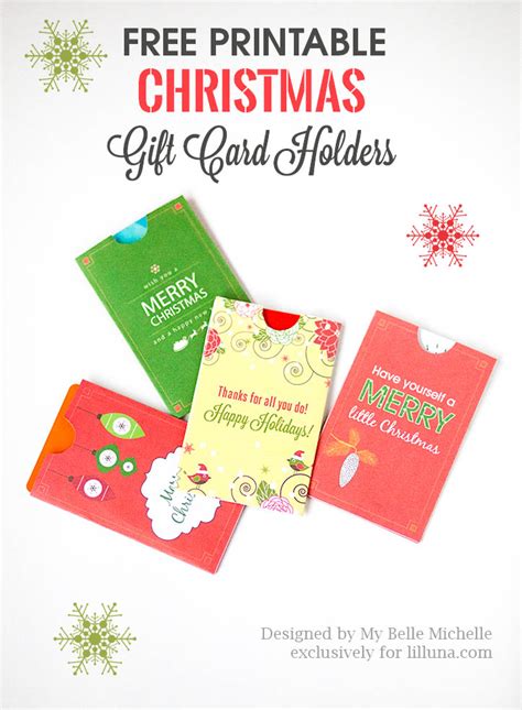 Printable Christmas Gift Card Holders FunSquared
