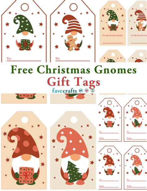 Christmas Tags Printable Christmas Gnomes Gift Tags Digital Etsy in