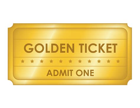 Free Printable Golden Ticket Templates Blank Golden Tickets