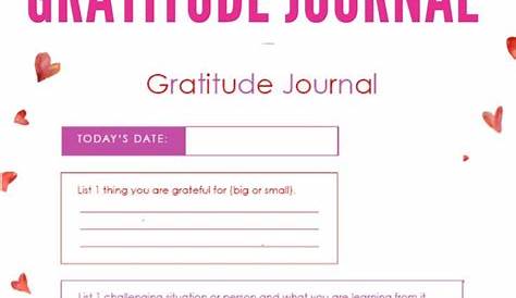 Free Printable Gratitude Journal Pdf