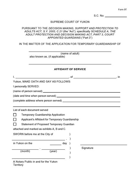 Free Printable Guardianship Forms Texas Master of Documents