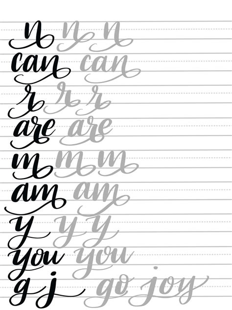 Learn How to Letter with These Free Hand Lettering Worksheets