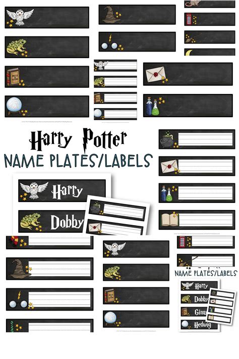 Free Printable Harry Potter Part Favor Gift Tags Lovely Planner