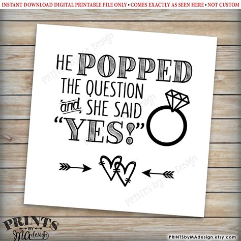 Best He Popped the Question Printable Dan's Blog