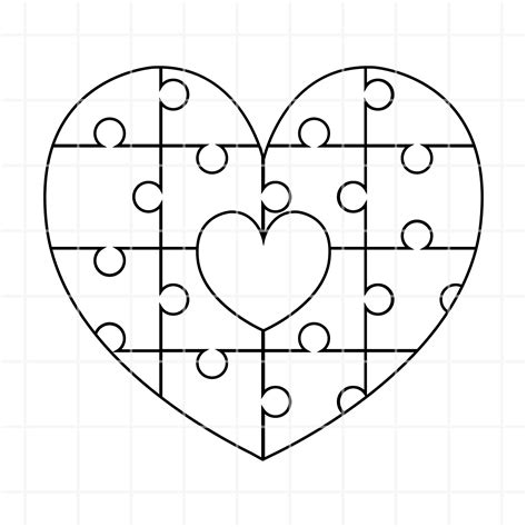 Puzzle Of Life 谜图人生 Free Heart Shaped Puzzle Template
