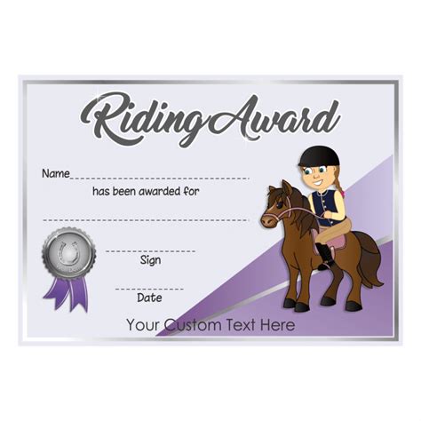 Printable Horse Horseshoe Certificate Certificate templates