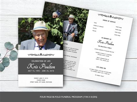 Jehovah Witness Funeral Program Template