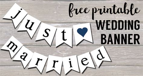 Just married banner, Mr and Mrs, Just married Just married banner