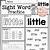 free printable kindergarten sight word worksheets - high resolution printable