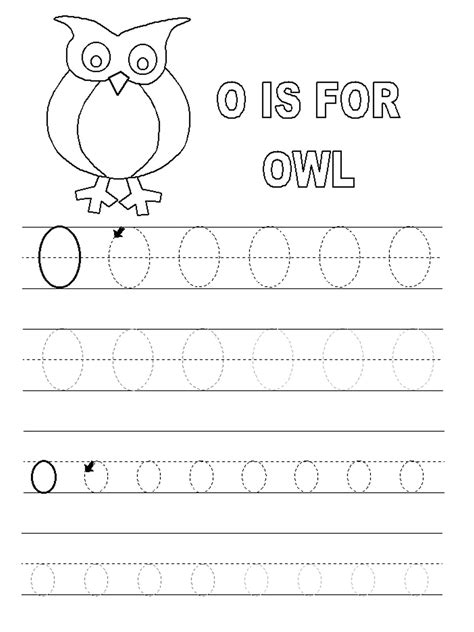 Free Letter O Alphabet Learning Worksheet for Preschool