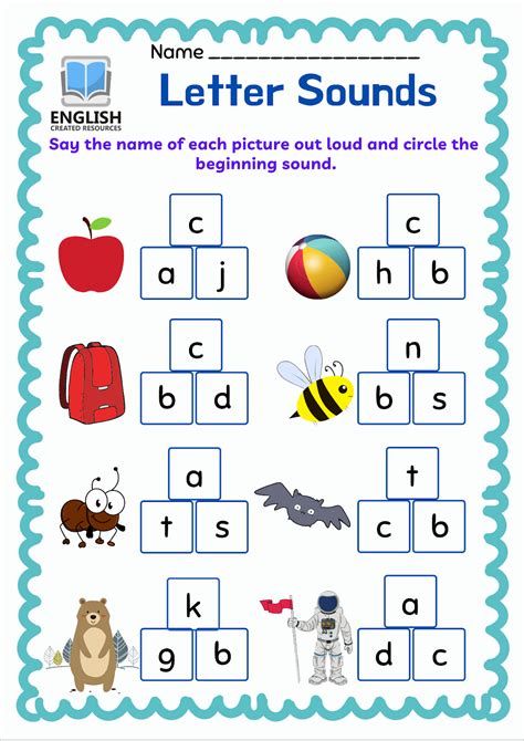 Letter Sounds Worksheets First Grade Cover Letters