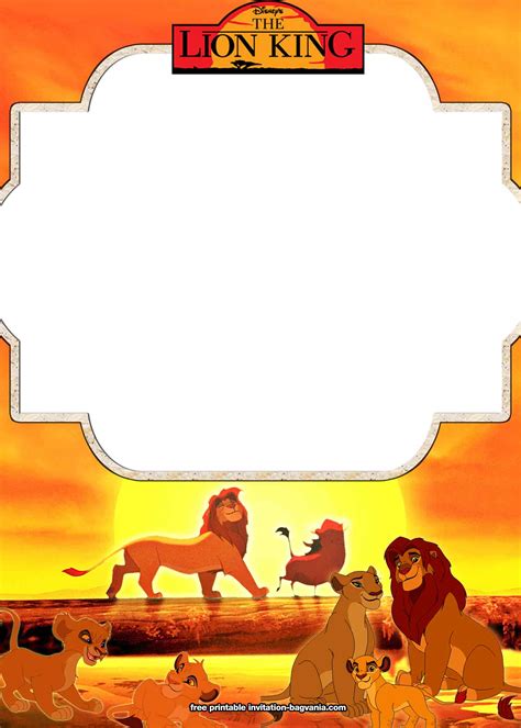 8+ FREE Printable Lion King Invitation Templates Aniversário de rei