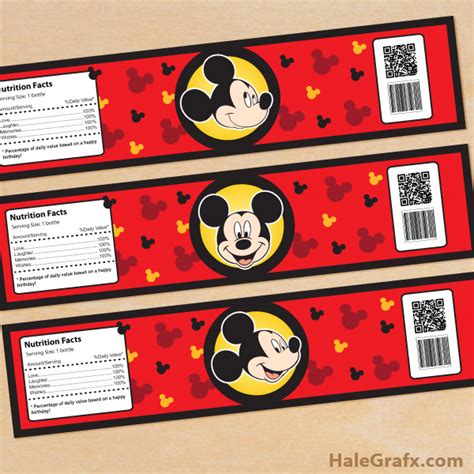 Free Printable Mickey Mouse Bottle Labels Dolanpedia