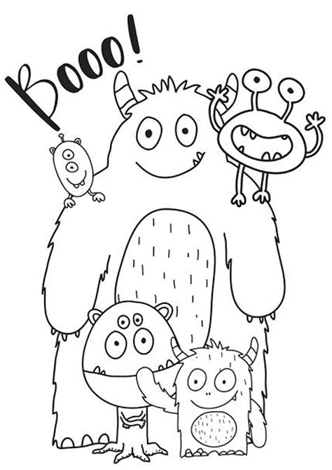 Free & Easy To Print Monster Coloring Pages Tulamama
