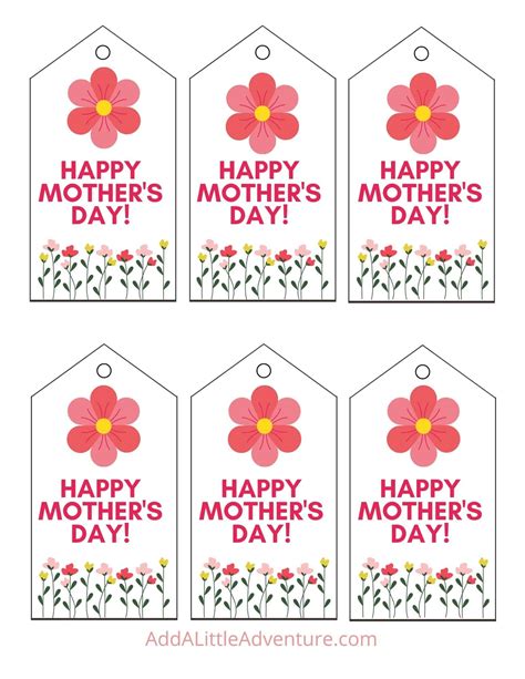 Happy Mother’s Day Free Printable Gift Tags FAKING IT FABULOUS