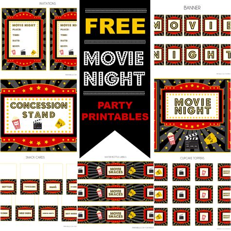Download These Free Movie Night Printables Now! Movie night